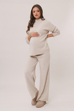 Спортивный костюм для беременных и кормящих 14334 бежевый меланж
