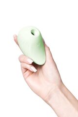 Салатовый вакуум-волновой стимулятор клитора Satisfyer Pearl Diver - 