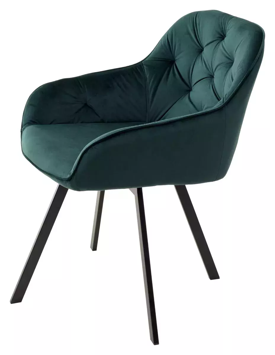 Стул GALE 360 град. поворот. BLUVEL-78 GREEN, велюр/ черный каркас, М-City