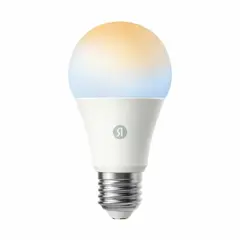 Умная лампочка Яндекс (Е27) YNDX-00551, работает с Алисой, 806 Лм, белая, Matter over WiFi