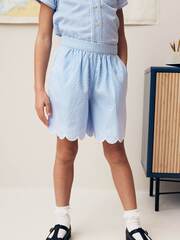 Шорты для девочки Next Q77-076, Голубой, Белый