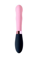 Розовый вибромассажер Ornella с клиторальным стимулятором - 21,5 см. - 