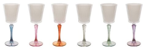 Набор бокалов для вина 6шт 20см Cre Art Dom