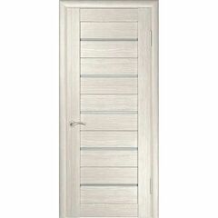 Купить Межкомнатная дверь экошпон ЛУ-22 капучино остеклённая