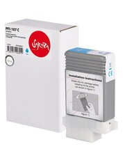 Струйный картридж Sakura 6706B001 ( PFI-107 C) для Canon imageProGRAF iPF670/680/685/770/780/785, водорастворимый тип чернил, голубой, 130 мл.