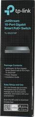 TP-Link SG2210P, 8-портовый гигабитный настольный PoE Smart коммутатор, 8 гигабитных портов RJ45 + 2 SFP-слота, 802.3af/at, до 61 Вт PoE