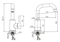 Смеситель для раковины BELZ B10810-5 нержавеющая сталь, брашированное золото