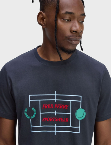 Футболка FRED PERRY Tennis Court Graphic T-Shirt