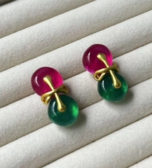 Серьги-пусеты TORY BURCH двухцветные