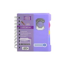 
          Блокнот А6, Alingar, гребень, пластиковая обложка, с разделителями, ассорти, клетка, 120 л., "Пастельные тона. АВСD "