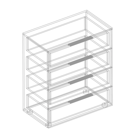 комод ВИТА (белый лофт/софт айс)