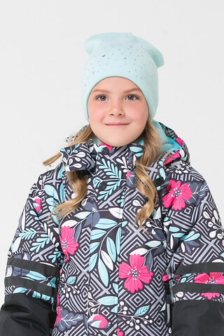 шапка  для девочки  КВ 20160/ш/светлая бирюза