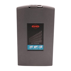 Набор сверл по металлу 1-13мм 25шт DIN338 HSS-R 118° (пл. кейс) Ruko 205213RO