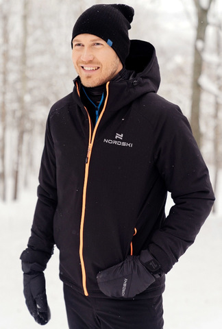 Утеплённая прогулочная лыжная куртка Nordski Pulse Black мужская