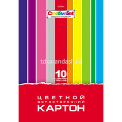Набор картона цветного А4 10цв 10л 