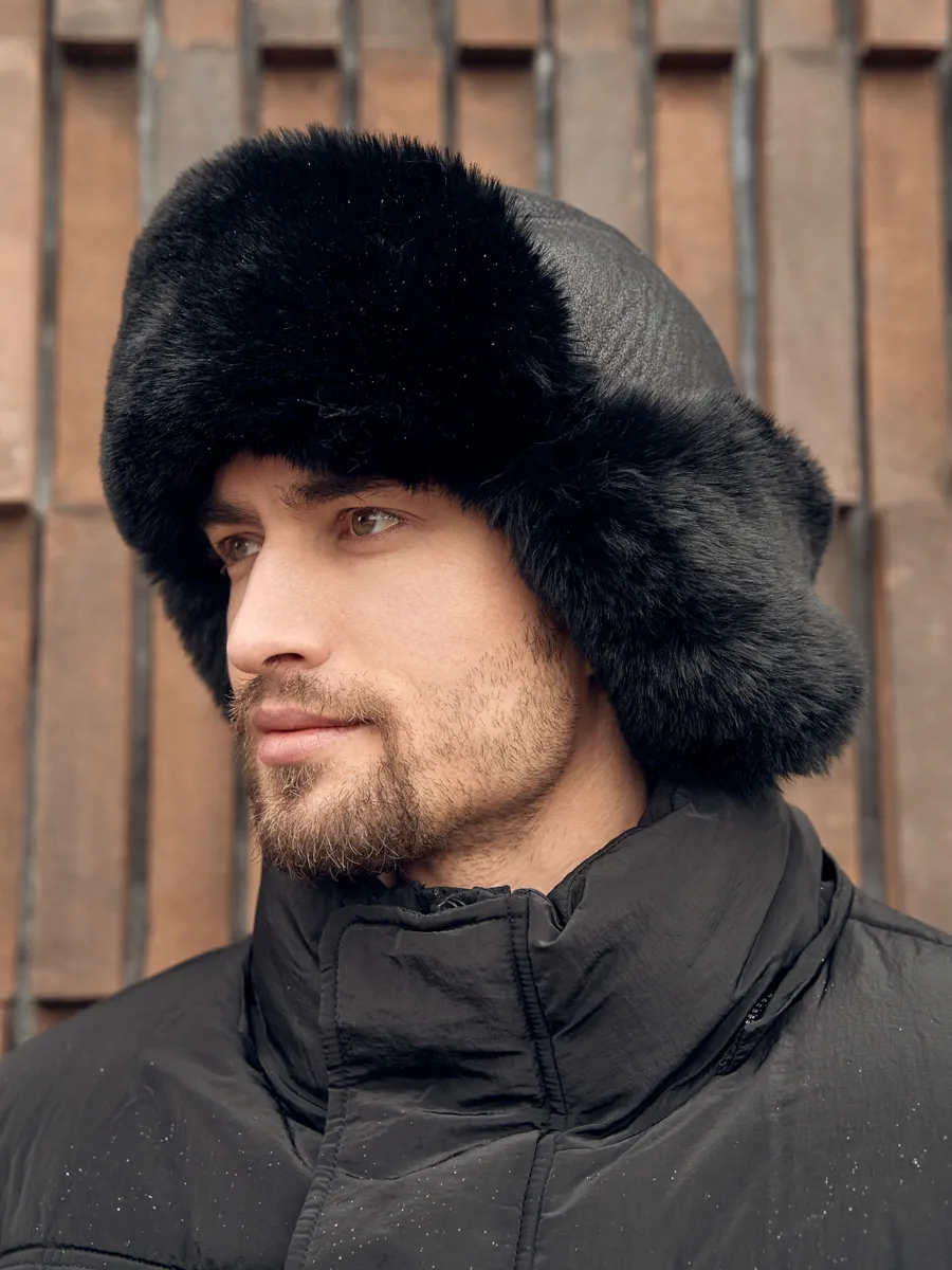 Шапка-ушанка мужская