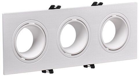 Светильник 4103 встраиваемый 3хMR16 квадрат пласт. белый IEK