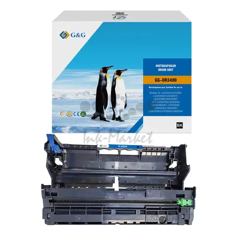 Фотобарабан (Drum) G&G GG-DR3400 для Brother HL-L5000D, L5100DN, L5200DW, L5200DWT, L6200DW, L6200DWT, DCP-L5500DN, L5600DN, L5650DN, MFC-L5700DW, L5800DW, L5850DW, L5900DW, L6700DW, L6800DW