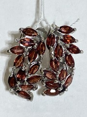Гранат 103 (серьги из серебра)