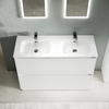 LB120F-2W Тумба SANCOS напольная LIBRA 2я цв. белый глянец