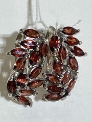 Гранат 103 (серьги из серебра)