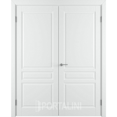 Купить Двустворчатая дверь эмаль VFD Stockholm Polar белая глухая