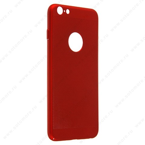 Накладка пластиковая перфорированная для Apple iPhone 6s Plus/ 6 Plus красный