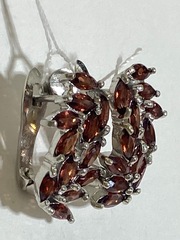 Гранат 103 (серьги из серебра)