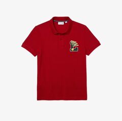 Поло теннисное Lacoste Men’s Regular Fit L Badge Cotton Piqu_ Polo Shirt - red