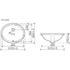 Ceramica Nova CN6042 Умывальник овальный встраиваемый под столешницу Element 510*420*195мм, с крепежом и шаблоном для установки