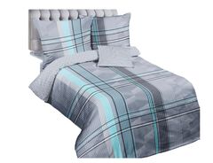 Комплект постельного белья 1,5 спальный, Бязь, полосы, серый
