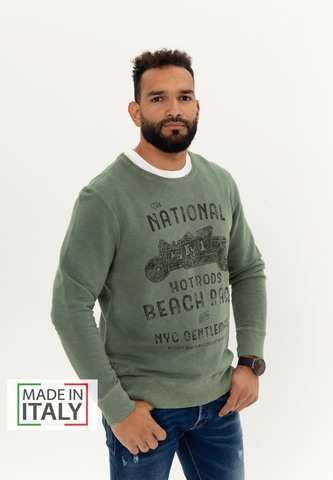 Свитшот Bowery NYC "Hotrod" Vintage Army