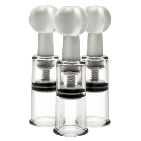 Набор из 3 помп для клитора и сосков Max Twist Clit and Nipple Triple Sucker Set - XR Brands Size Matters AC914