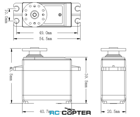 Сервопривод PowerHD 6001HB (5.8-6.7 кг/см, 0.16-0.14 сек/60°, 43г)