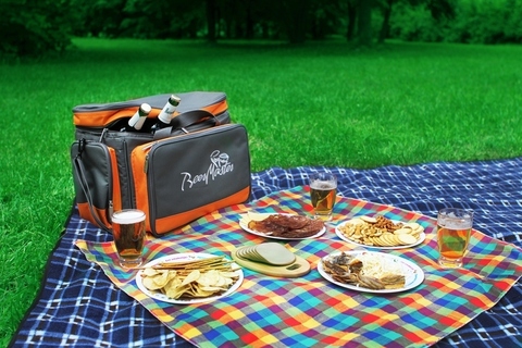 Термосумка с набором для пикника Camping World Beer Master, 4 перс., серая/оранжевая