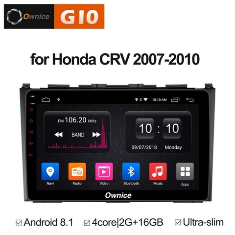 Штатная магнитола на Android 8.1 для Honda CR-V 3 Ownice G10 S9640E