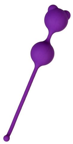 Фиолетовые вагинальные шарики A-Toys с ушками - A-toys 764013
