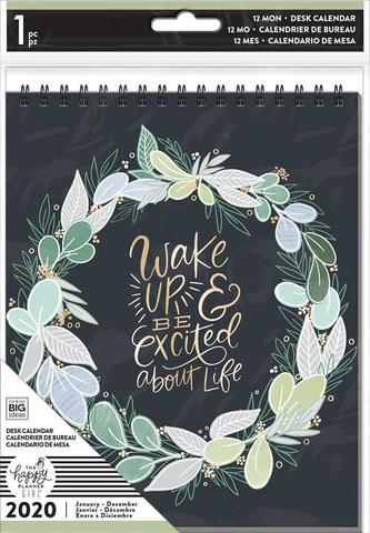 Блокнот-календарь 2020 на спирали - Happy Planner Dated Spiral Desk Calendar - Homebody - 15,5х20см