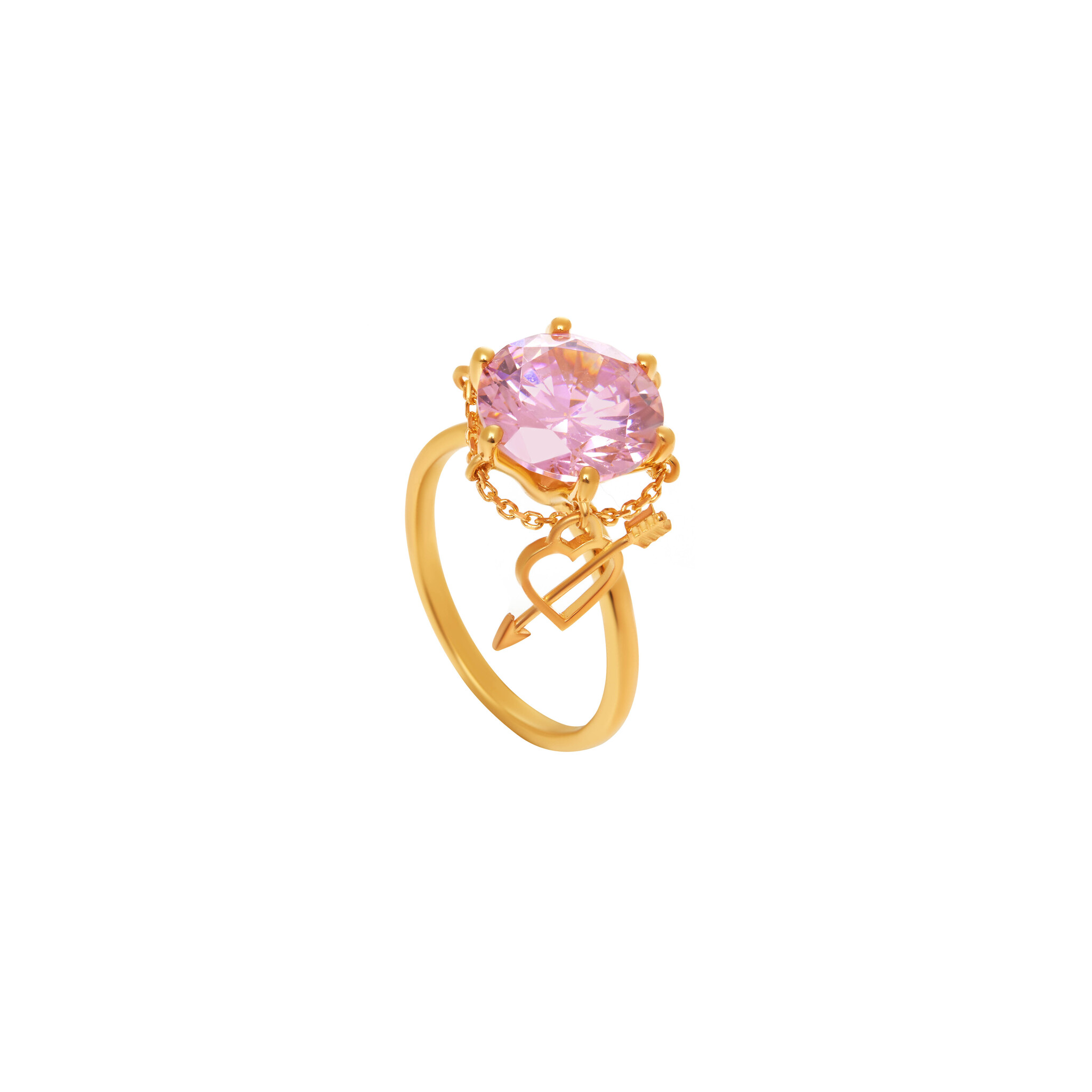 VIVA LA VIKA Кольцо Pink Round Cupid Ring viva la vika кольцо crystal round xoxo ring