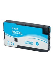 Струйный картридж Sakura 3JA27AE (№963XL Cyan) для HP OfficeJet Pro 9010, 9010e, 9012, 9012e, 9014, 9014e, 9015, 9015e, 9016, 9019, 9019e, 9020, 9022, 9022e, 9025, 9025e AIO, пигментный тип чернил, голубой, 25,5 мл., 1600 к.