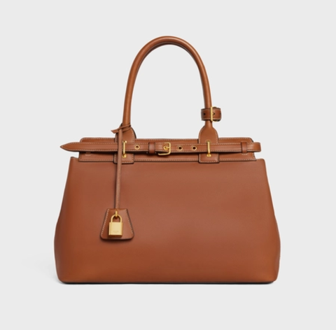 Сумки CELINE CONTI из натуральной телячьей кожи коричневый