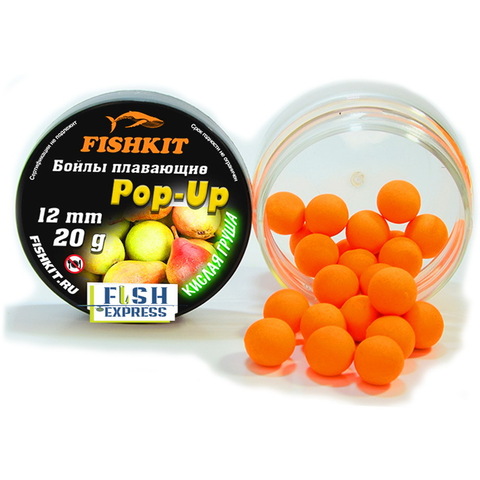 Бойлы FISHKIT POP-UP 12 мм. Кислая груша
