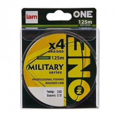 Плетеный шнур  №ONE MILITARY Х4-125 (spot color) d 0.10 продажа от 4 шт.