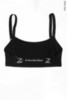 Strap top with elastic back | black