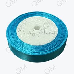 Лента атласная 2 см 25 ярдов ( голубая) №020