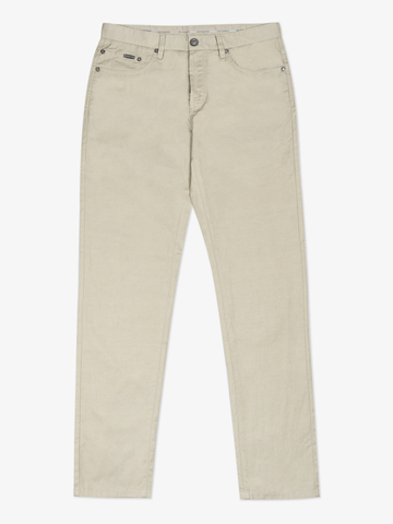 Мужские джинсы бежевого цвета, хлопок-лён / Распродажа