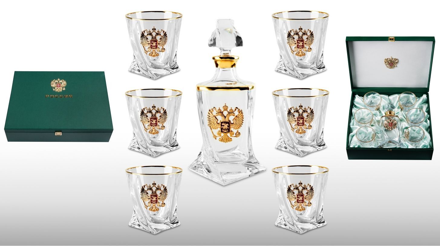 Подарочный набор для виски со штофом «Империал gold»