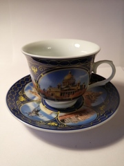 Чайная пара с видами Петербурга