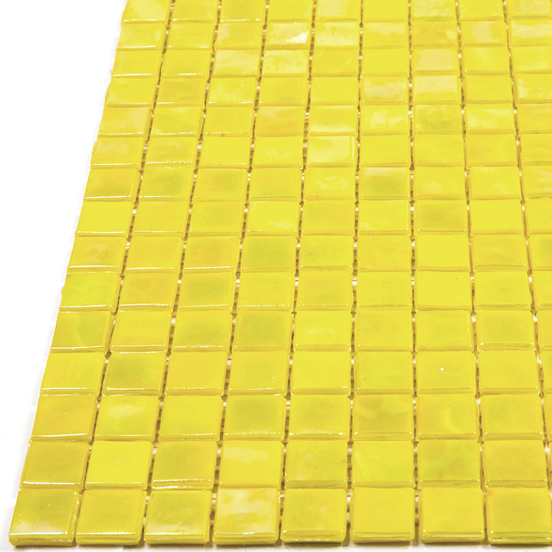 NB709-m Мозаика одноцветная чип 15 стекло Alma Mono Color желтый квадрат глянцевый перламутр