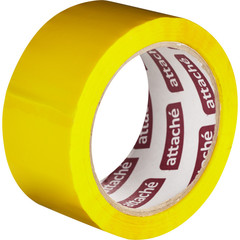 Скотч клейкая лента упаковочная Attache желтая 48 мм x 66 м толщина 45 мкм